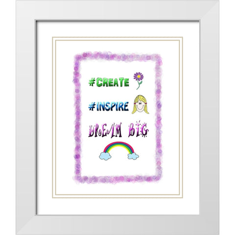 Create Inspire Dream White Modern Wood Framed Art Print with Double Matting by LightBoxJournal