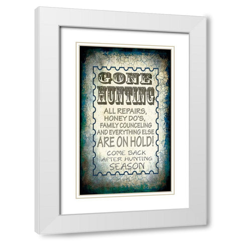 Gone Hunting White Modern Wood Framed Art Print with Double Matting by LightBoxJournal