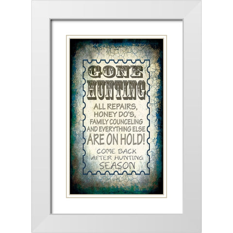 Gone Hunting White Modern Wood Framed Art Print with Double Matting by LightBoxJournal