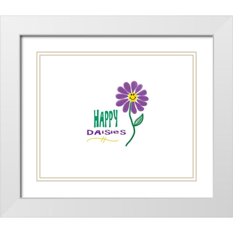 Happy Days White Modern Wood Framed Art Print with Double Matting by LightBoxJournal