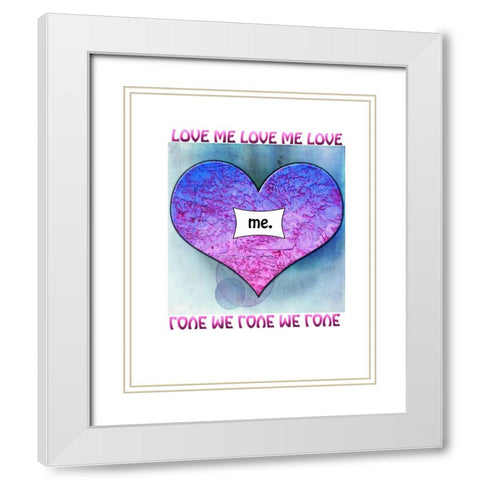 Love Me White Modern Wood Framed Art Print with Double Matting by LightBoxJournal