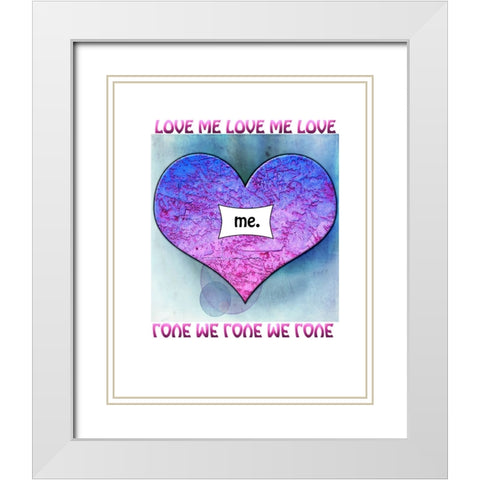 Love Me White Modern Wood Framed Art Print with Double Matting by LightBoxJournal