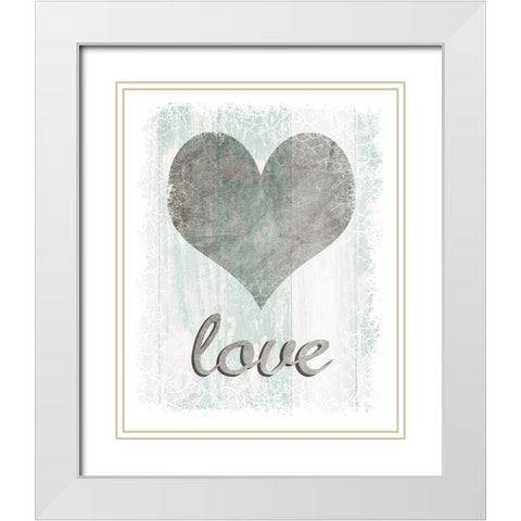 Love White Modern Wood Framed Art Print with Double Matting by LightBoxJournal