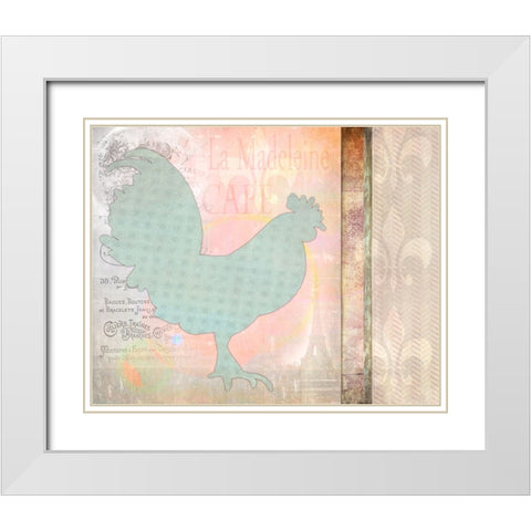 Morning Chicken 2 White Modern Wood Framed Art Print with Double Matting by LightBoxJournal
