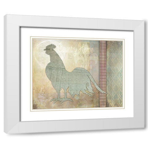 Morning Chicken 3 White Modern Wood Framed Art Print with Double Matting by LightBoxJournal