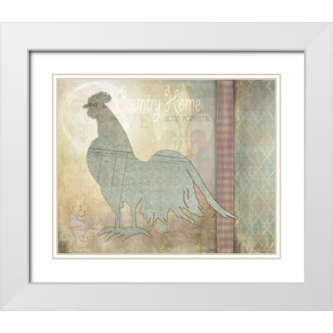 Morning Chicken 3 White Modern Wood Framed Art Print with Double Matting by LightBoxJournal