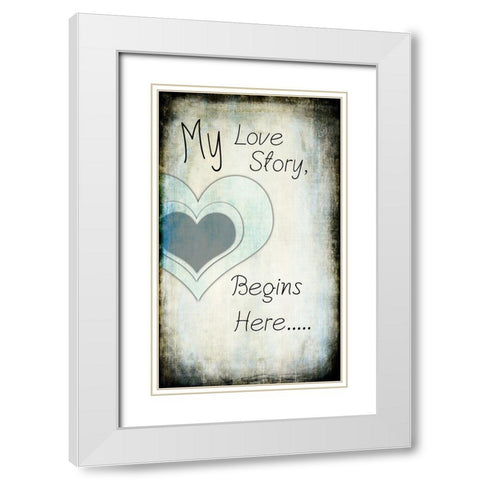 My Love Story White Modern Wood Framed Art Print with Double Matting by LightBoxJournal
