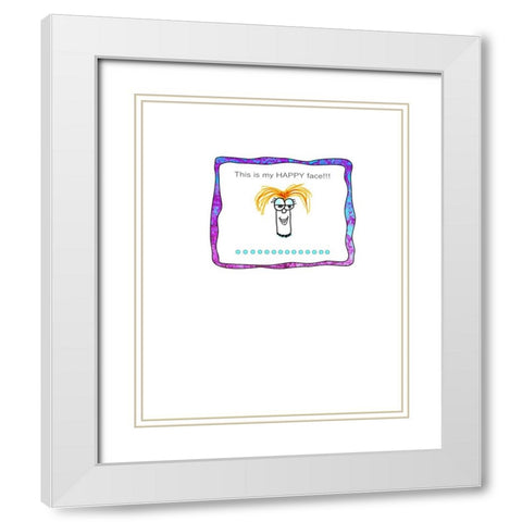 This Is My Happy Face 2 White Modern Wood Framed Art Print with Double Matting by LightBoxJournal