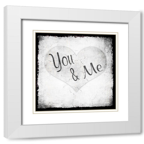 You Me BW White Modern Wood Framed Art Print with Double Matting by LightBoxJournal