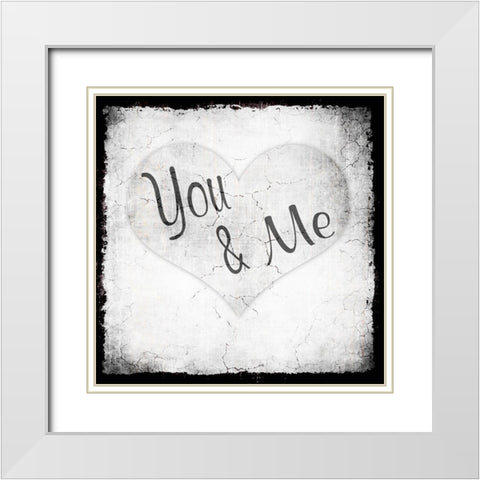 You Me BW White Modern Wood Framed Art Print with Double Matting by LightBoxJournal