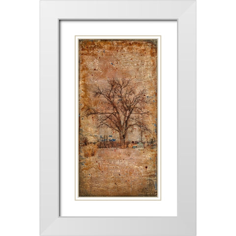 Autumn Tree Duo White Modern Wood Framed Art Print with Double Matting by LightBoxJournal