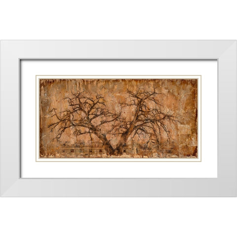 Autumn Tree White Modern Wood Framed Art Print with Double Matting by LightBoxJournal