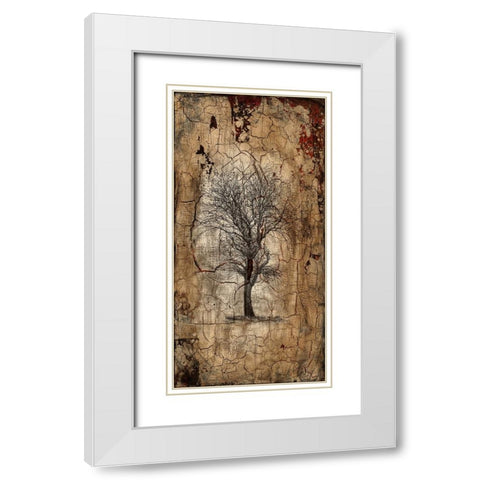 Lone Tree White Modern Wood Framed Art Print with Double Matting by LightBoxJournal