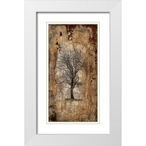 Lone Tree White Modern Wood Framed Art Print with Double Matting by LightBoxJournal