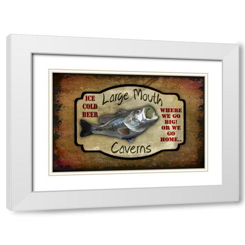 Large Mouth Cavern II White Modern Wood Framed Art Print with Double Matting by LightBoxJournal