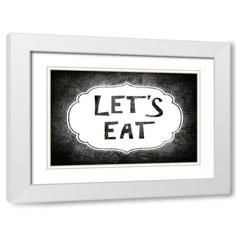 Breakfast Served - Lets Eat White Modern Wood Framed Art Print with Double Matting by LightBoxJournal