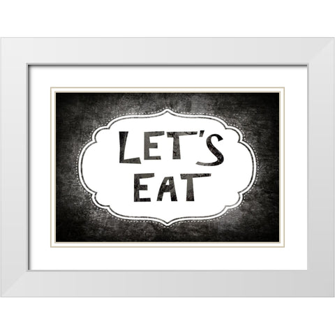 Breakfast Served - Lets Eat White Modern Wood Framed Art Print with Double Matting by LightBoxJournal