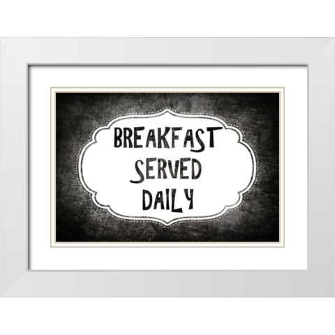 Breakfast Served White Modern Wood Framed Art Print with Double Matting by LightBoxJournal