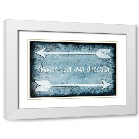 Choose Direction White Modern Wood Framed Art Print with Double Matting by LightBoxJournal