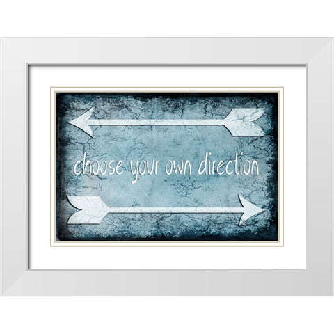 Choose Direction White Modern Wood Framed Art Print with Double Matting by LightBoxJournal