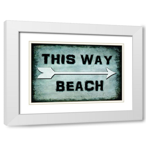 Choose Path - This Way Beach White Modern Wood Framed Art Print with Double Matting by LightBoxJournal