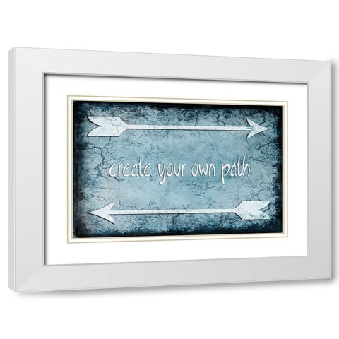 Choose Path White Modern Wood Framed Art Print with Double Matting by LightBoxJournal