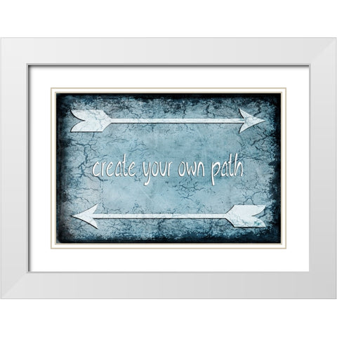 Choose Path White Modern Wood Framed Art Print with Double Matting by LightBoxJournal