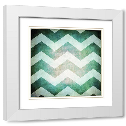Good Times_Beach Chevron White Modern Wood Framed Art Print with Double Matting by LightBoxJournal