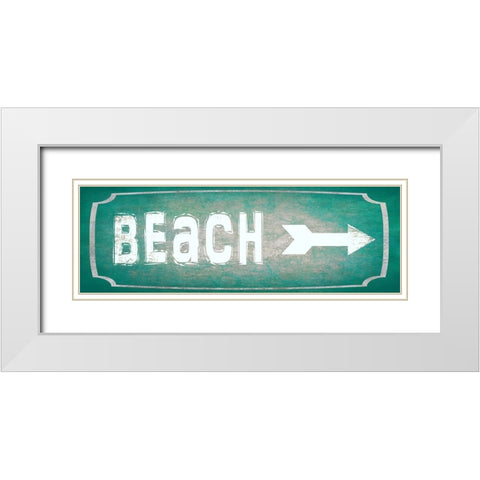Good Times_Beach White Modern Wood Framed Art Print with Double Matting by LightBoxJournal