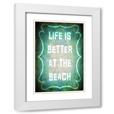 Good Times_Better Beach White Modern Wood Framed Art Print with Double Matting by LightBoxJournal