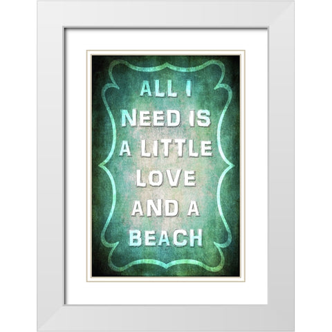 Good Times_Love Beach White Modern Wood Framed Art Print with Double Matting by LightBoxJournal