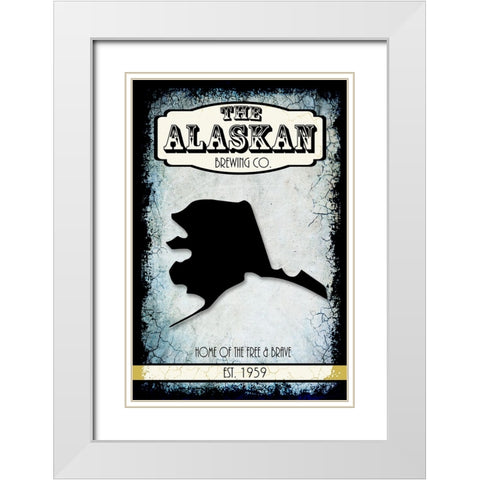 States Brewing Co_Alaska White Modern Wood Framed Art Print with Double Matting by LightBoxJournal
