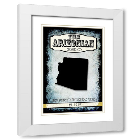 States Brewing Co_Arizona White Modern Wood Framed Art Print with Double Matting by LightBoxJournal