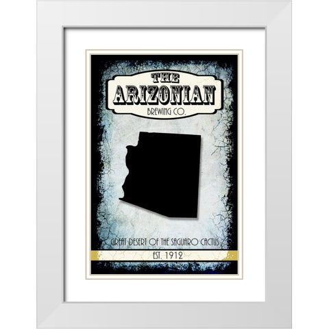 States Brewing Co_Arizona White Modern Wood Framed Art Print with Double Matting by LightBoxJournal