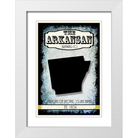 States Brewing Co_Arkansa White Modern Wood Framed Art Print with Double Matting by LightBoxJournal