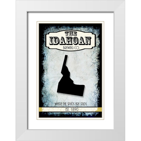 States Brewing Co_Idaho White Modern Wood Framed Art Print with Double Matting by LightBoxJournal