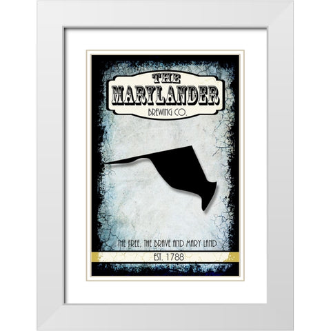 States Brewing Co_Maryland White Modern Wood Framed Art Print with Double Matting by LightBoxJournal