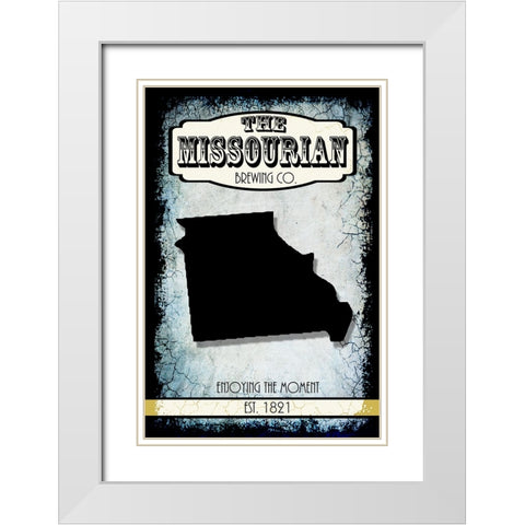States Brewing Co_Missouri White Modern Wood Framed Art Print with Double Matting by LightBoxJournal