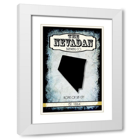 States Brewing Co_Nevada White Modern Wood Framed Art Print with Double Matting by LightBoxJournal