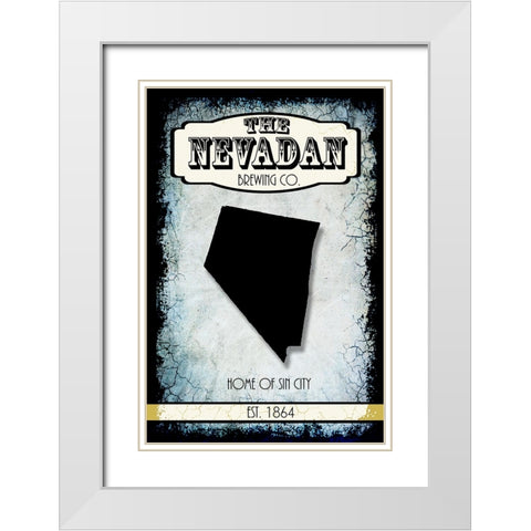 States Brewing Co_Nevada White Modern Wood Framed Art Print with Double Matting by LightBoxJournal
