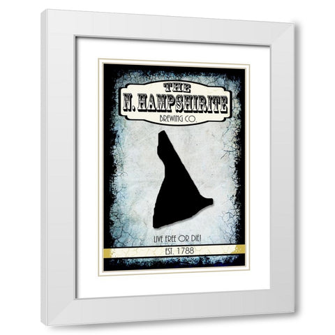 States Brewing Co_New Hampshire White Modern Wood Framed Art Print with Double Matting by LightBoxJournal
