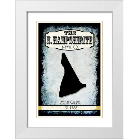States Brewing Co_New Hampshire White Modern Wood Framed Art Print with Double Matting by LightBoxJournal