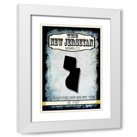 States Brewing Co_New Jersey White Modern Wood Framed Art Print with Double Matting by LightBoxJournal