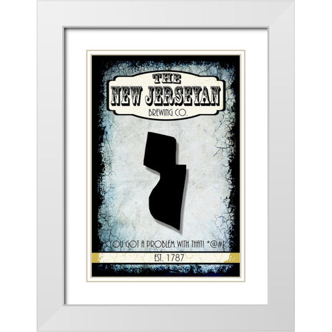 States Brewing Co_New Jersey White Modern Wood Framed Art Print with Double Matting by LightBoxJournal