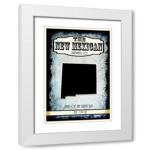 States Brewing Co_New Mexico White Modern Wood Framed Art Print with Double Matting by LightBoxJournal