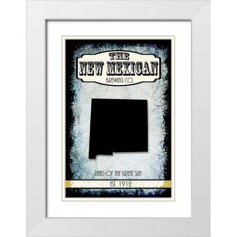 States Brewing Co_New Mexico White Modern Wood Framed Art Print with Double Matting by LightBoxJournal