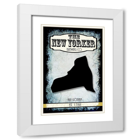 States Brewing Co_New York White Modern Wood Framed Art Print with Double Matting by LightBoxJournal