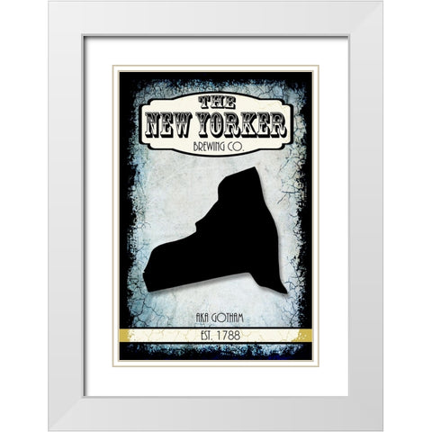 States Brewing Co_New York White Modern Wood Framed Art Print with Double Matting by LightBoxJournal