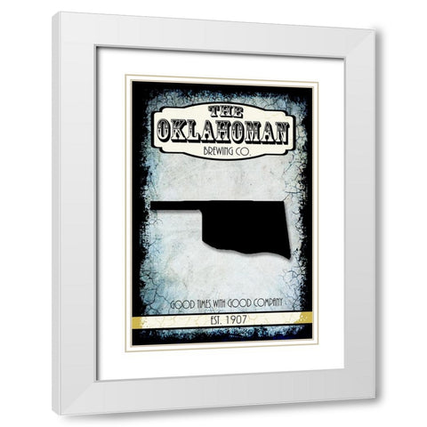 States Brewing Co_Oklahoma White Modern Wood Framed Art Print with Double Matting by LightBoxJournal