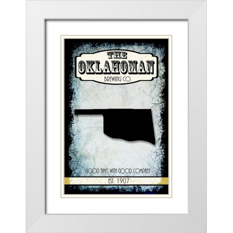States Brewing Co_Oklahoma White Modern Wood Framed Art Print with Double Matting by LightBoxJournal